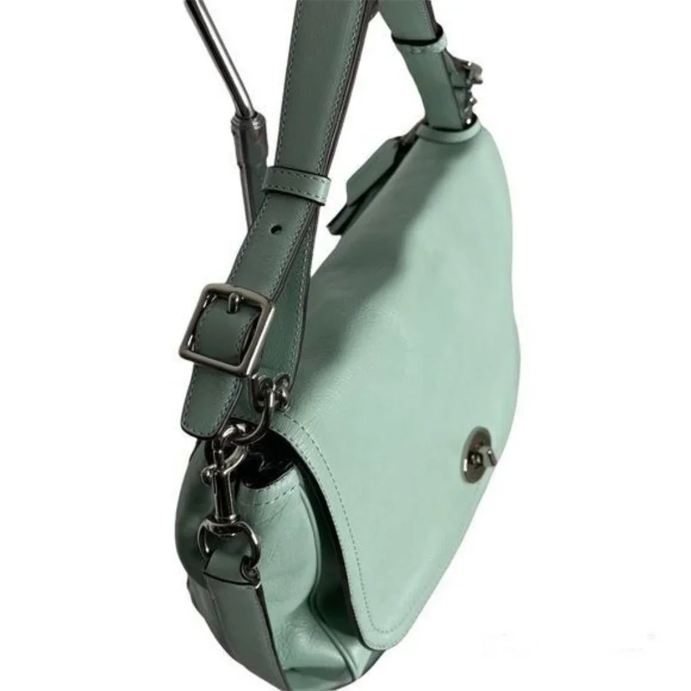Coach Legacy Romy Top Handle Bag Crossbody Bag Mint Green Handbag - Picture 5 of 12
